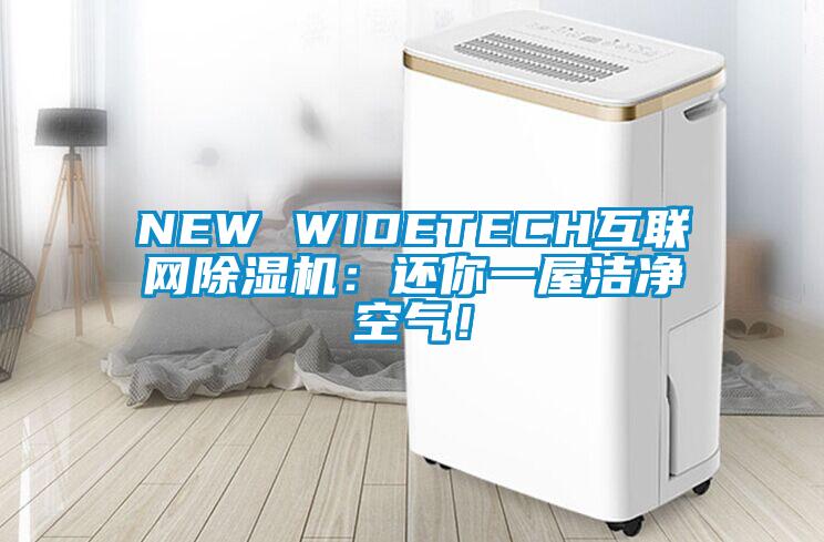 NEW WIDETECH互聯(lián)網(wǎng)除濕機：還你一屋潔凈空氣！