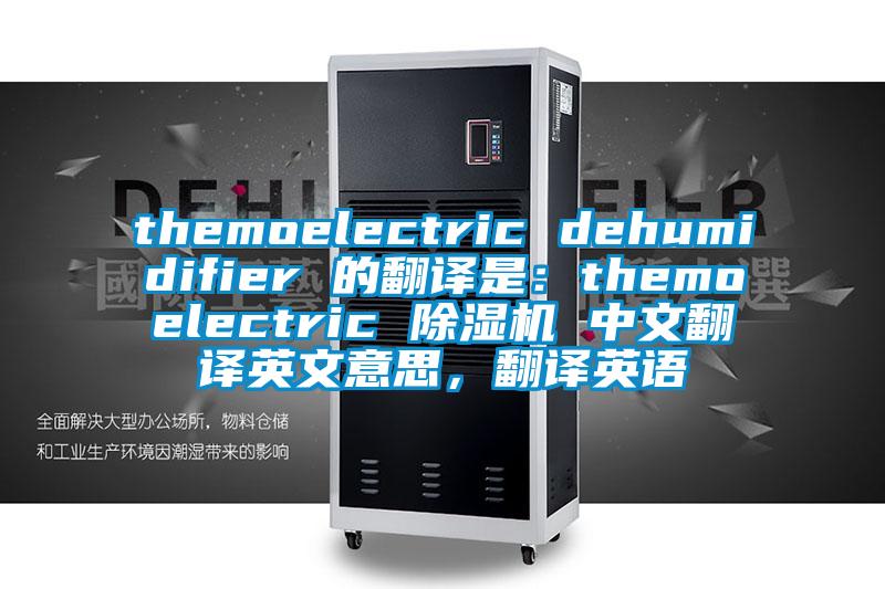 themoelectric dehumidifier 的翻譯是：themoelectric 除濕機 中文翻譯英文意思，翻譯英語