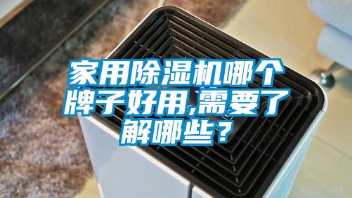 家用除濕機哪個牌子好用,需要了解哪些？