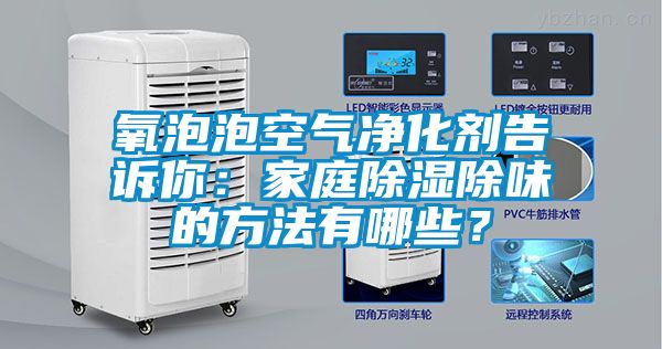 氧泡泡空氣凈化劑告訴你：家庭除濕除味的方法有哪些？